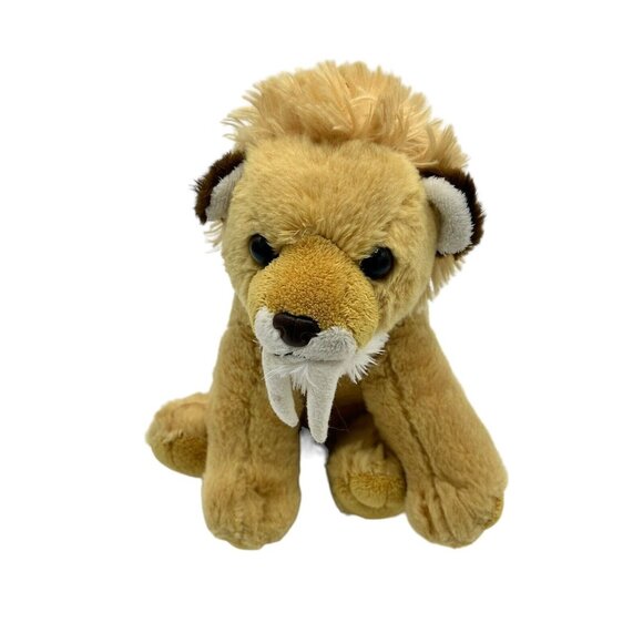 Destination Nation Aurora Saber Tooth Tiger Plush Stuffed Animal 10" FLAW - Picture 1 of 8